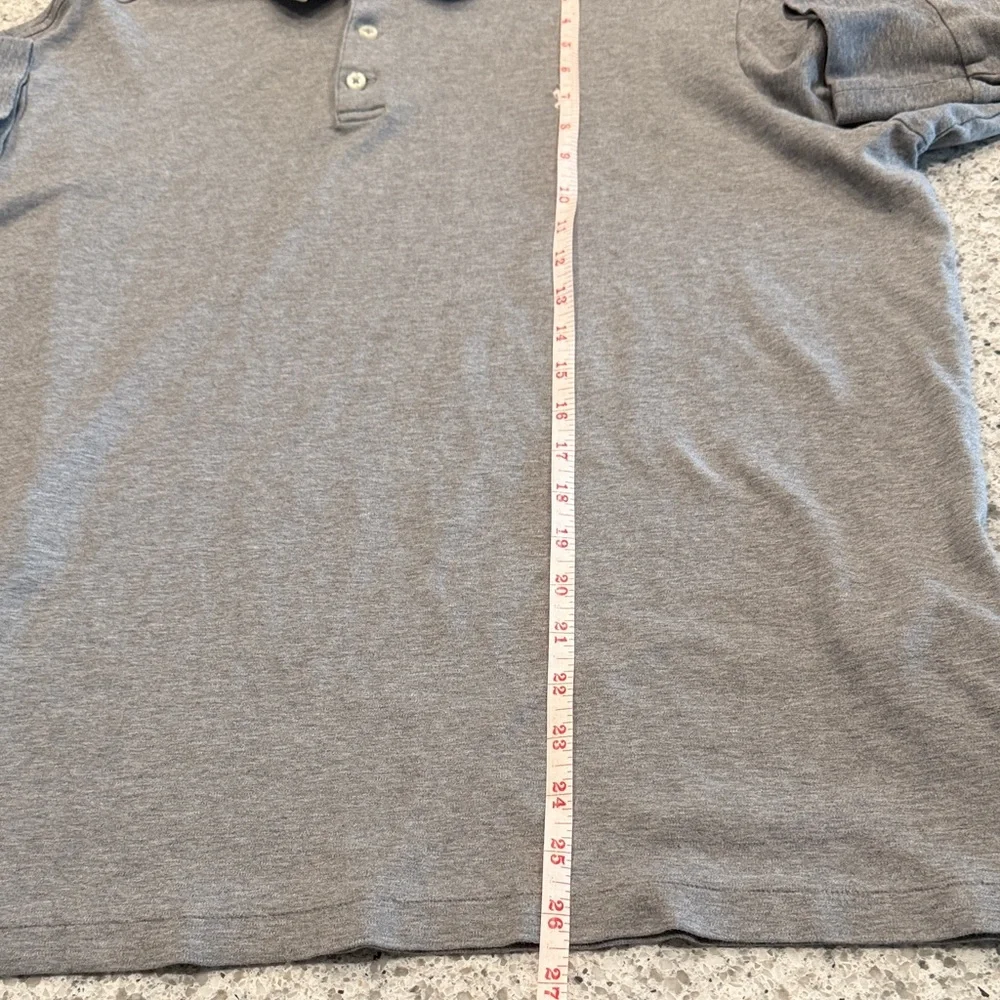 Polo by Ralph Lauren Heather Gray Long Sleeve Polo Shirt Mens XL - Picture 5 of 6
